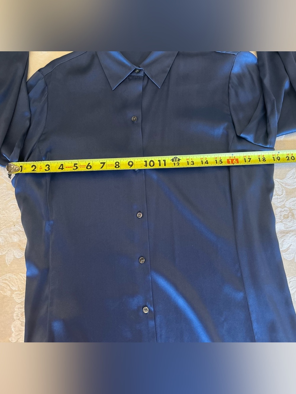 Ann Taylor Button Down Shirt  Silk size 10 - Picture 7 of 8